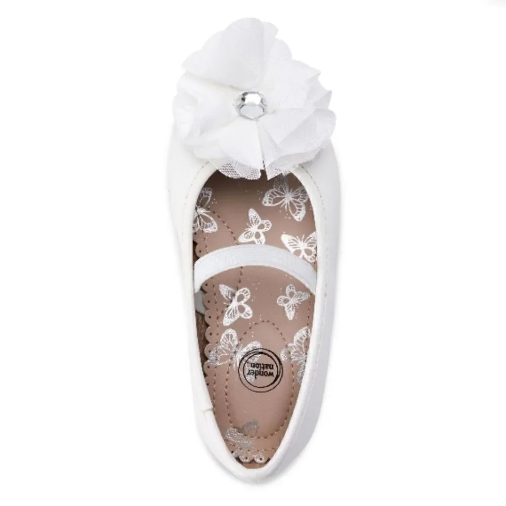 Baby Toddler Girls Flower Ballet Dress Flat Shoes Size 7